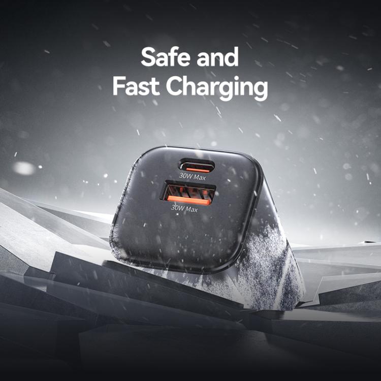 USAMS CC277 30W GaN USB-C / Type-C and USB Dual-port Mini Fast Charger