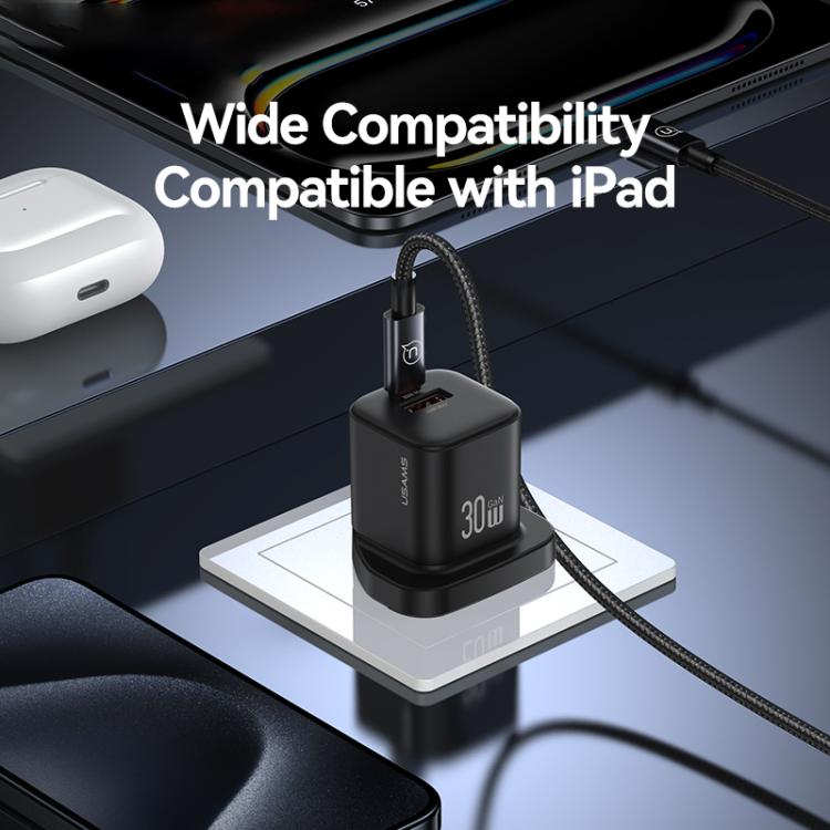 USAMS CC277 30W GaN USB-C / Type-C and USB Dual-port Mini Fast Charger