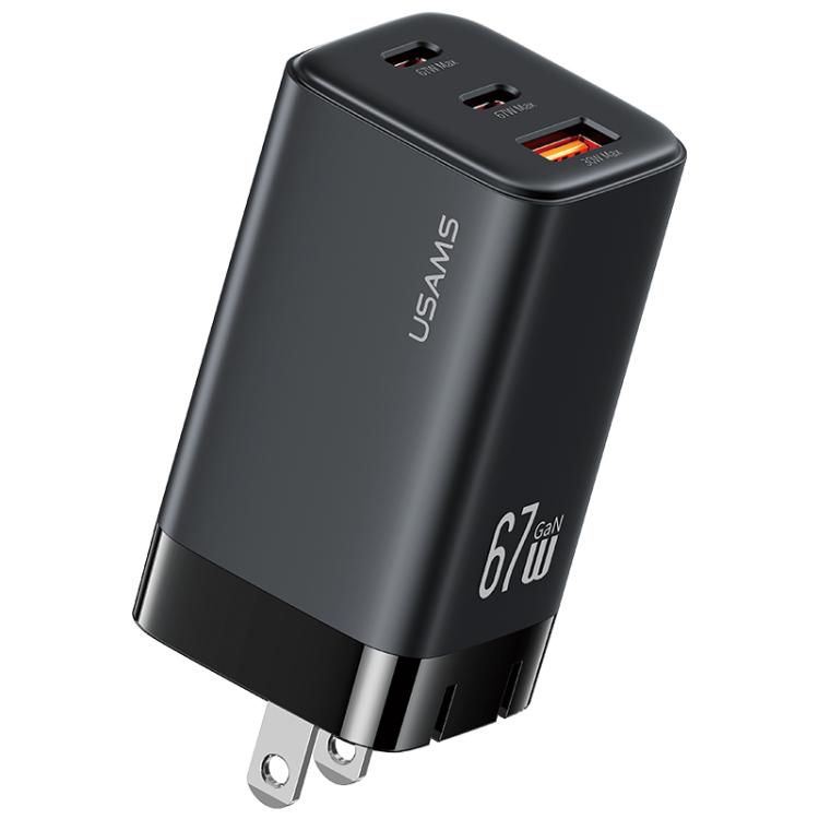 USAMS CC272 67W GaN USB and Dual Type-C Three-Port Fast Charger