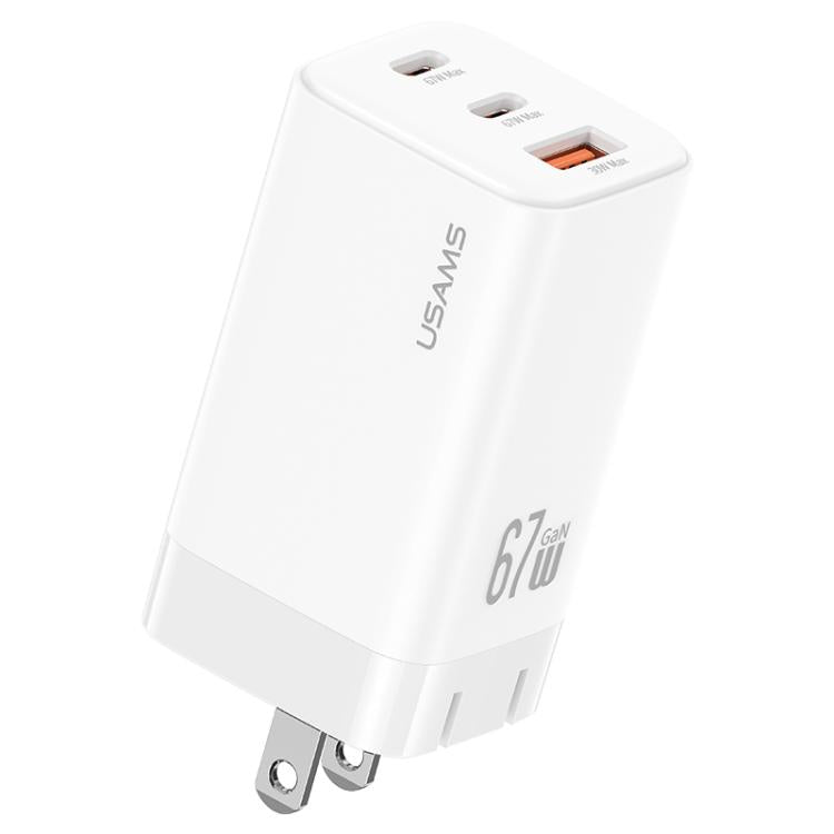 USAMS CC272 67W GaN USB and Dual Type-C Three-Port Fast Charger