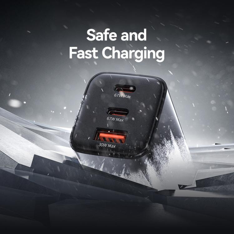 USAMS CC272 67W GaN USB and Dual Type-C Three-Port Fast Charger