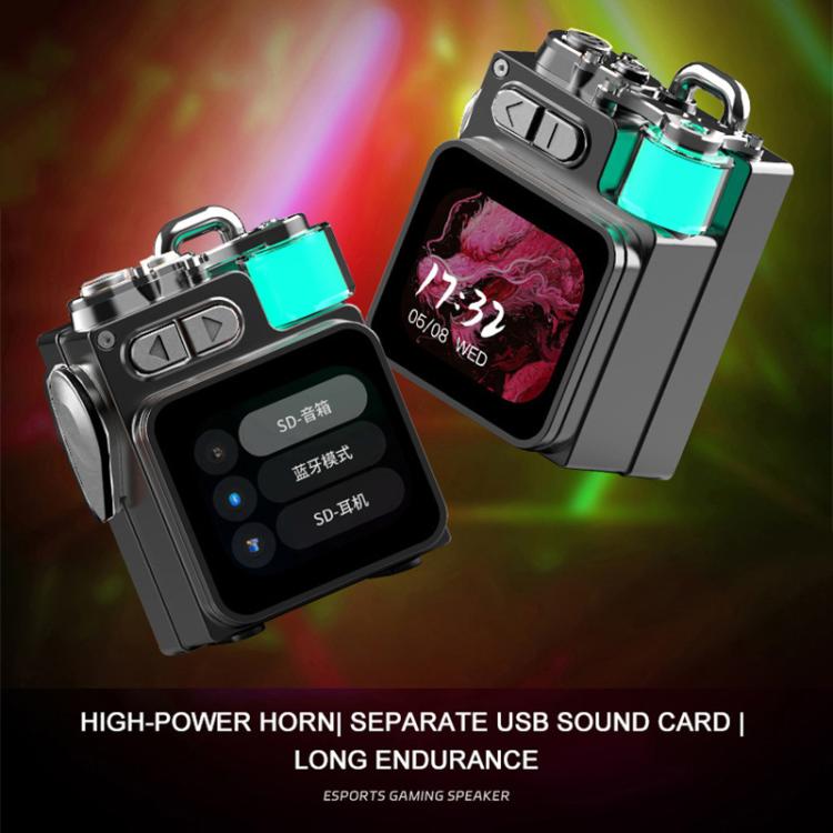 DK08 Smart LED Screen Cool Style Portable RGB Light Bluetooth Speaker