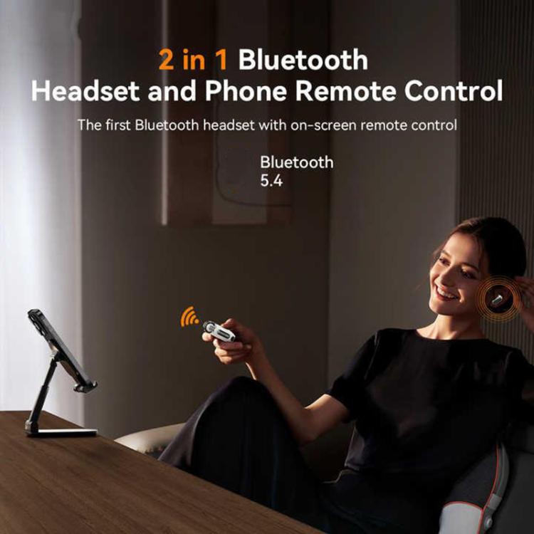 Q12 Semi-in-ear Bluetooth 5.4 Earphones Mobile Phone Remote Control Take Photos Watch Videos