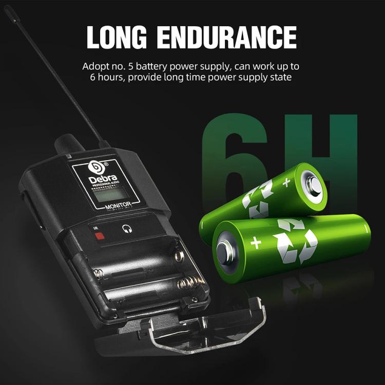 DEBRA ER-102 Wireless Audio Return Monitoring Receiver + Earphones