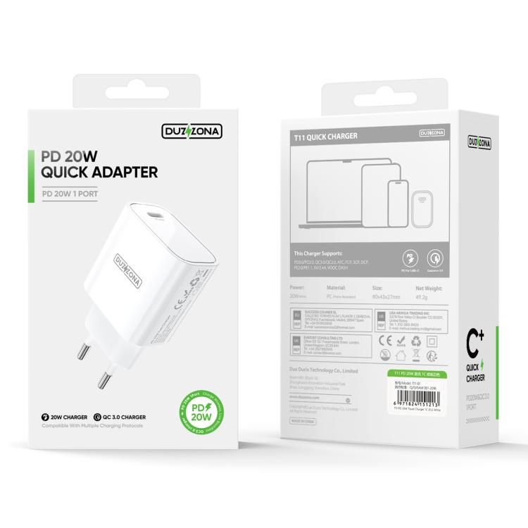 DUZZONA T11 PD20W Type-C / USB-C Fast Charger