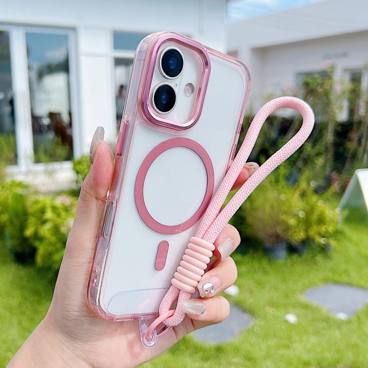 MagSafe Magnetic Clear Phone Case with Wrist Strap