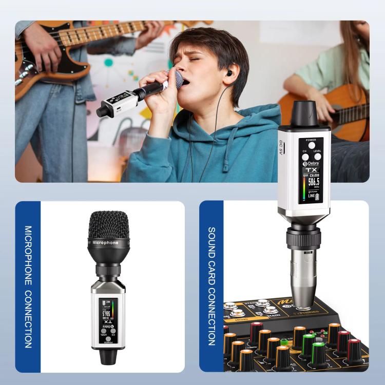 DEBRA EMX-1 XLR Adapter Portable Wireless Monitor System Transmitter & Receiver