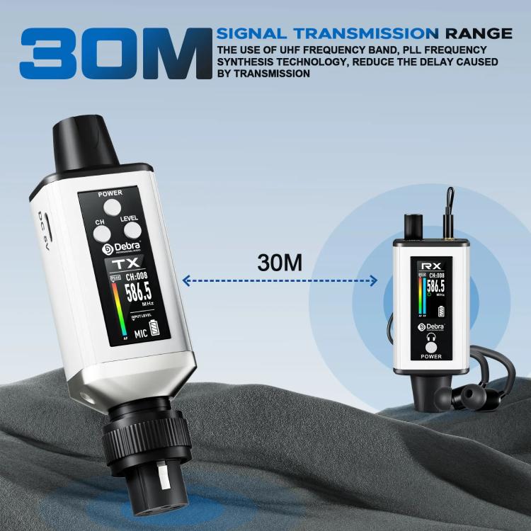 DEBRA EMX-1 XLR Adapter Portable Wireless Monitor System Transmitter & Receiver