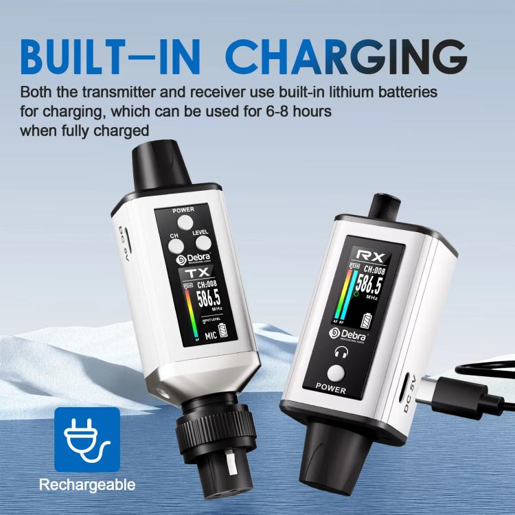 DEBRA EMX-1 XLR Adapter Portable Wireless Monitor System Transmitter & Receiver