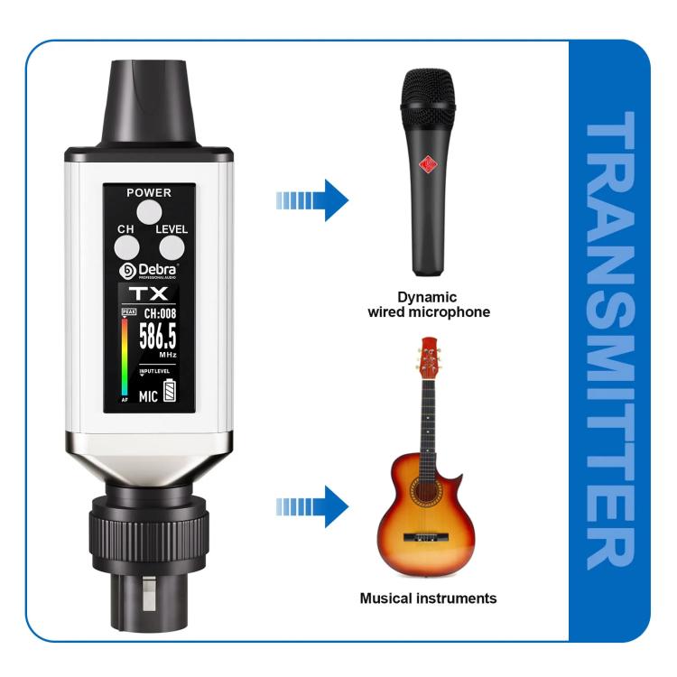 DEBRA EMX-1 XLR Adapter Portable Wireless Monitor System Transmitter & Receiver