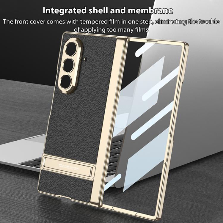 GKK Integrated Triumph Phantom Magnetic Leather Phone Case with Holder
