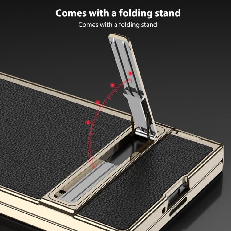 GKK Integrated Triumph Phantom Magnetic Leather Phone Case with Holder