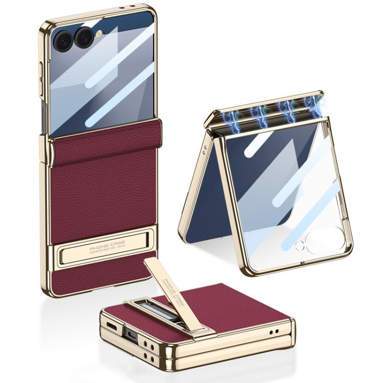 GKK Integrated Triumph Phantom Magnetic Leather Phone Case with Holder