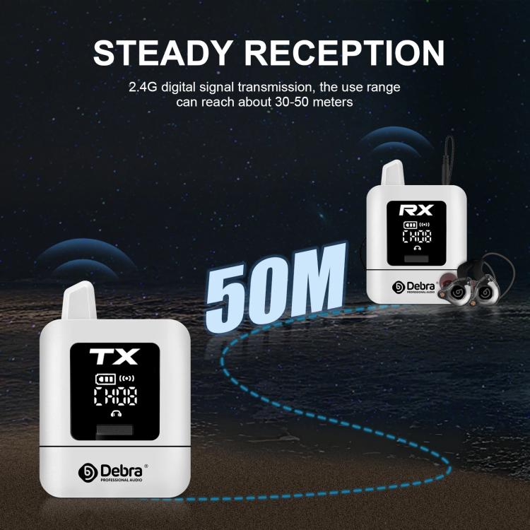 DEBRA ST-mini 2.4G Stereo Wireless Monitor System Transmitter & Receiver