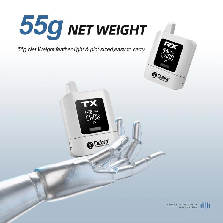 DEBRA ST-mini 2.4G Stereo Wireless Monitor System Receiver + Earphones