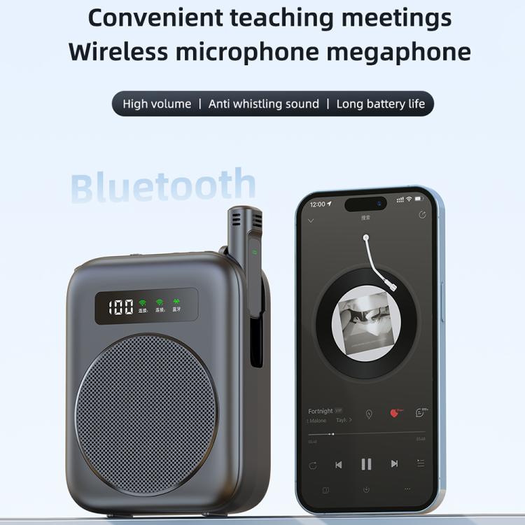 M10 Mini Wireless Microphone Teaching Voice Amplifier with Screen Display
