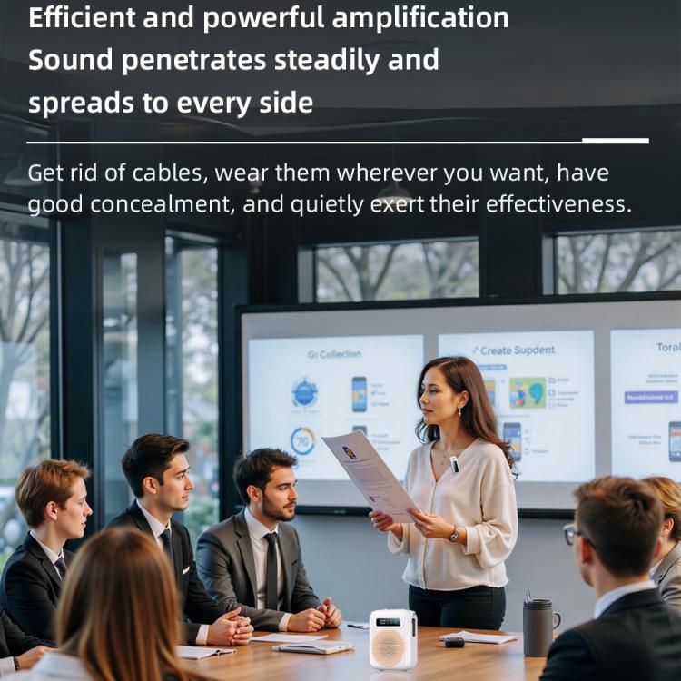 M10 Mini Wireless Microphone Teaching Voice Amplifier with Screen Display