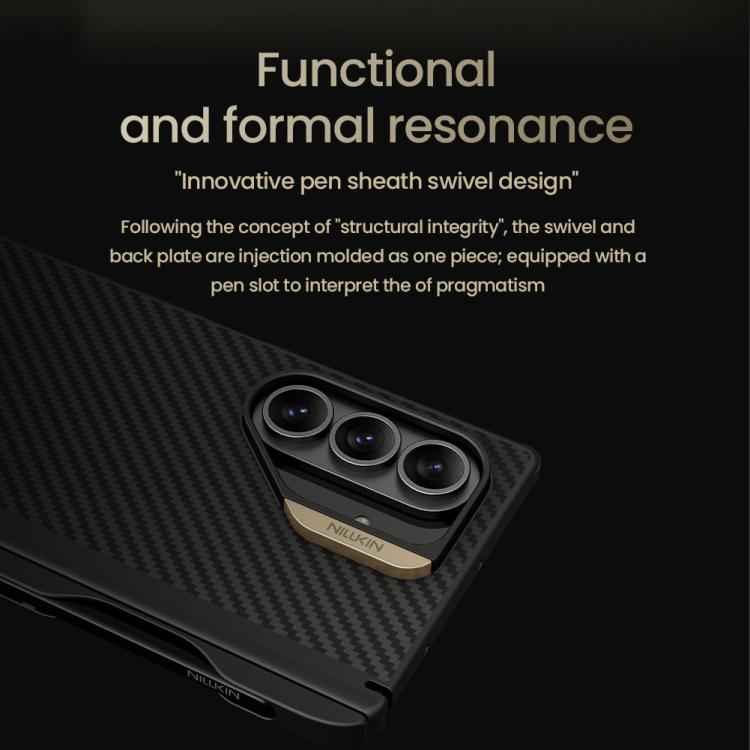 NILLKIN Fiber Shield Pro Magnetic Version Aramid Fiber TPU Phone Case with Stylus, For Samsung Galaxy Z Fold7 5G