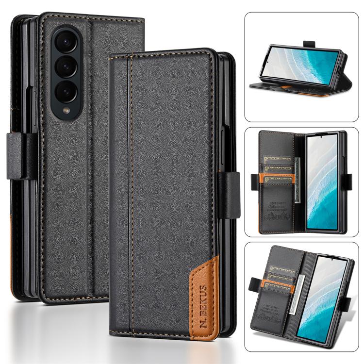 N.BEKUS P3 RFID Stitching Magnetic Flip Leather Phone Case