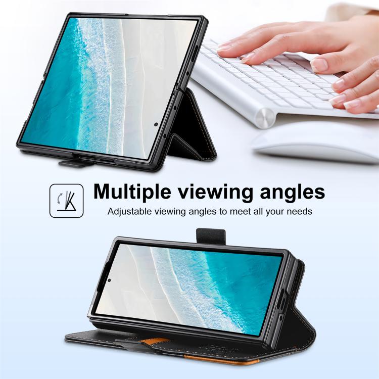 N.BEKUS P3 RFID Stitching Magnetic Flip Leather Phone Case