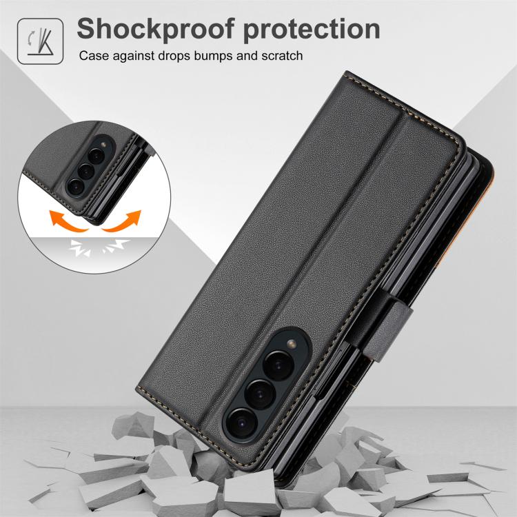 N.BEKUS P3 RFID Stitching Magnetic Flip Leather Phone Case