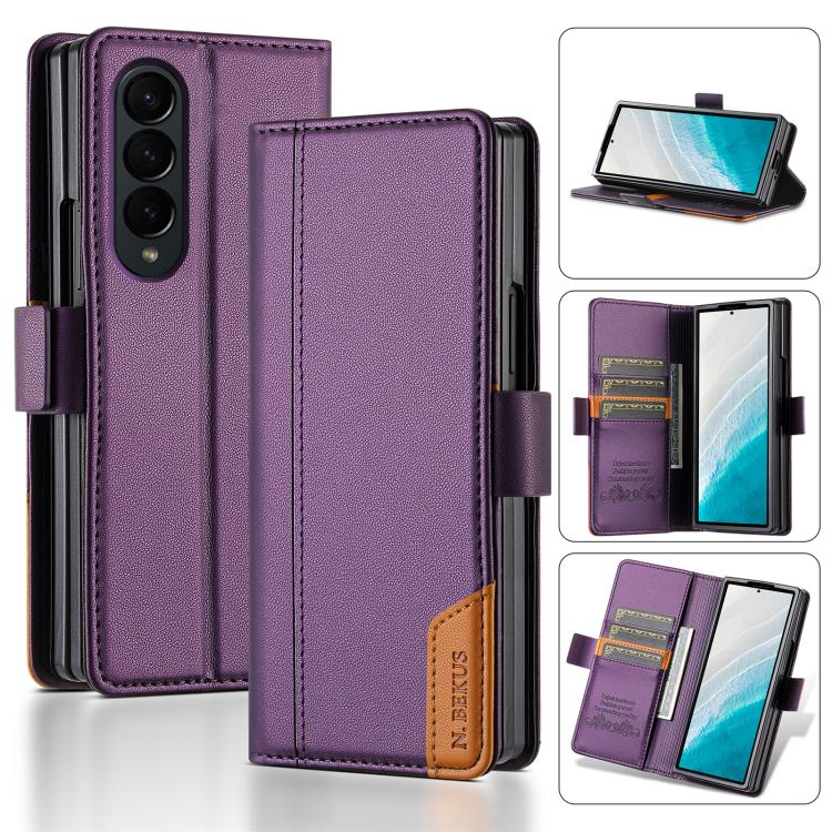N.BEKUS P3 RFID Stitching Magnetic Flip Leather Phone Case