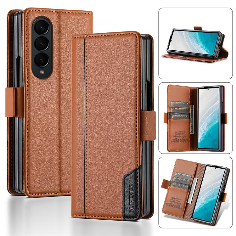N.BEKUS P3 RFID Stitching Magnetic Flip Leather Phone Case