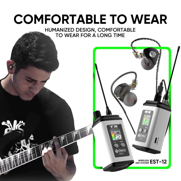 DEBRA EST-12 Portable Stereo Wireless Monitor System Transmitter & Receiver
