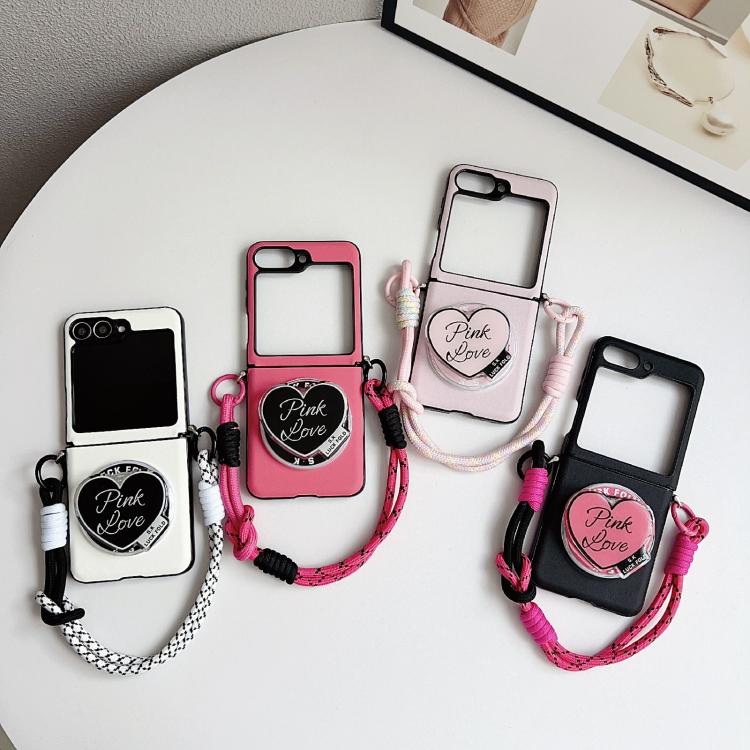 Side Buckle MagSafe Leather Texture Phone Case with Strap / Holder