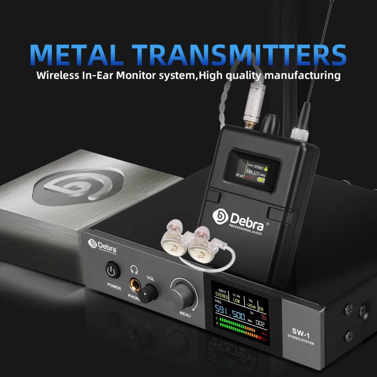 DEBRA SW-1 Professional Stage Wireless Stereo Monitor System with One Receivers