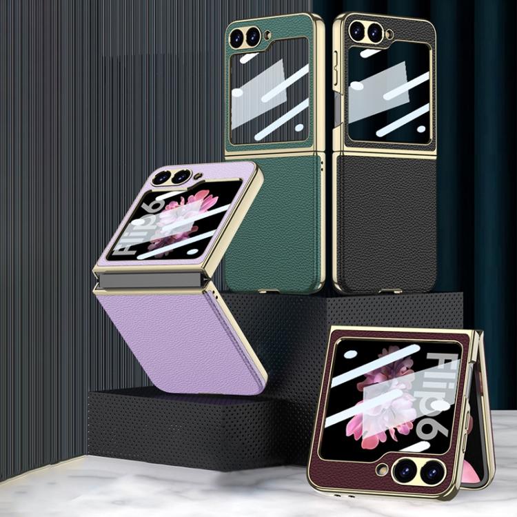 GKK Integrated Plating Leather Phone Case