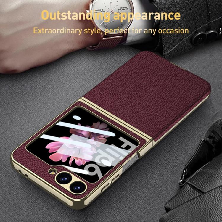 GKK Integrated Plating Leather Phone Case
