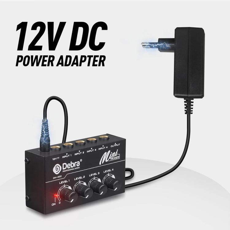 DEBRA M094 4-Channels Audio Mixer Musical Instrument Live Streaming Reverb