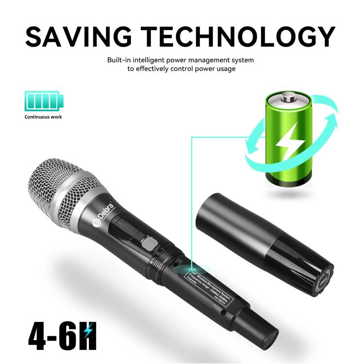 DEBRA R404 UHF Wireless Microphone 4-in-1 Professional Stage Performance Conference Handheld Mic