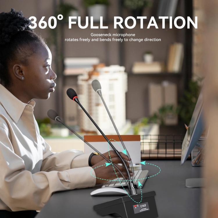 DEBRA R404 UHF Wireless Microphone 4-in-1 Professional Stage Performance Conference Handheld Mic