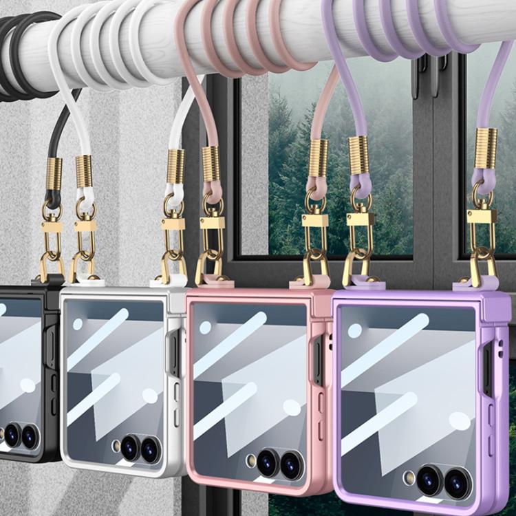 GKK Integrated Ultra-thin Full Cover Hinge Crossbody Strap Phone Case