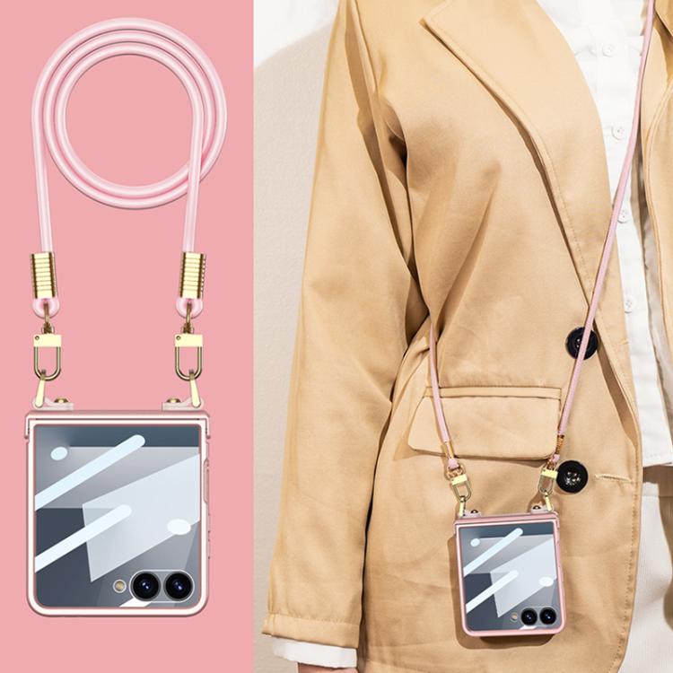 GKK Integrated Ultra-thin Full Cover Hinge Crossbody Strap Phone Case