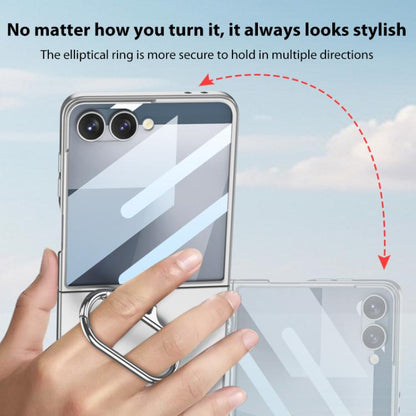 GKK Integrated Ultra-thin Oval Ring Holder Full Cover Phone Case, For Samsung Galaxy Z Flip7 5G