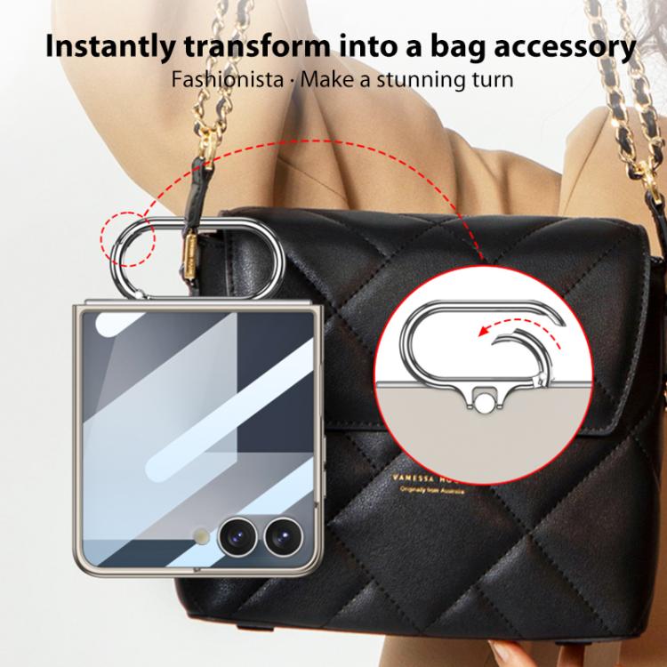 GKK Integrated Ultra-thin Oval Ring Holder Full Cover Phone Case, For Samsung Galaxy Z Flip7 5G