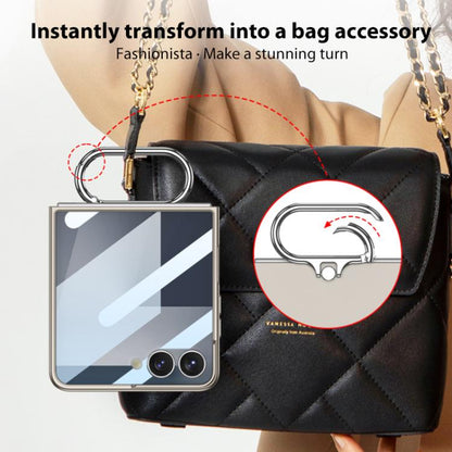 GKK Integrated Ultra-thin Oval Ring Holder Full Cover Phone Case, For Samsung Galaxy Z Flip7 5G