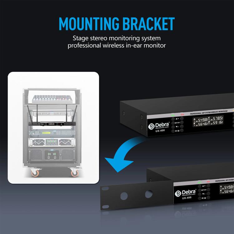 DEBRA UX-400 UHF Wireless Rechargeable Microphone System 4-in-1