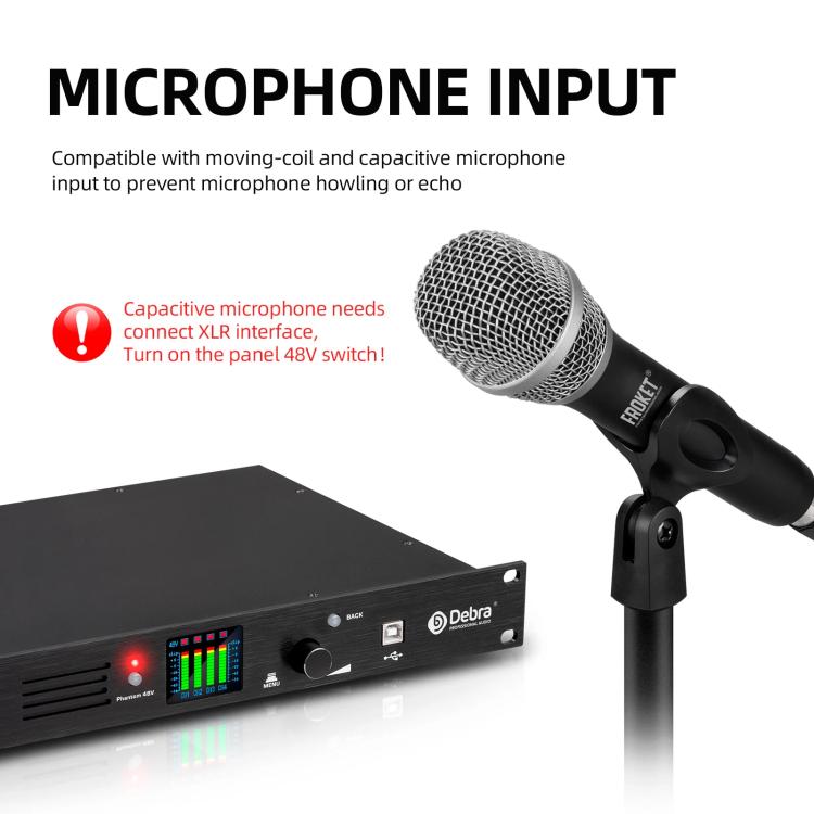 DEBRA FBX4040 DSP Feedback Suppressor Microphone Anti-howling Audio Processor