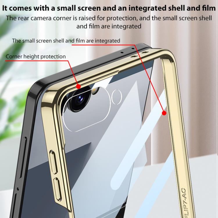 GKK Integrated Plating Weave Texture Phone Case with Ring Holder