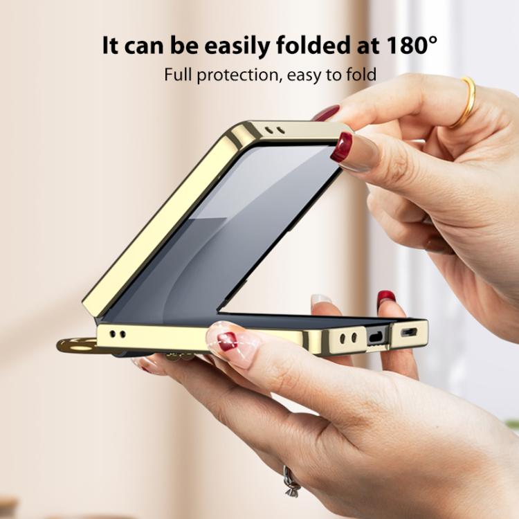 GKK Integrated Plating Weave Texture Phone Case with Ring Holder