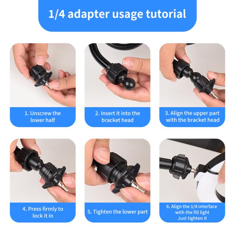 10 inch Striped Selfie Live Streaming Photography Lazy Stand LED Ring Fill Light Set