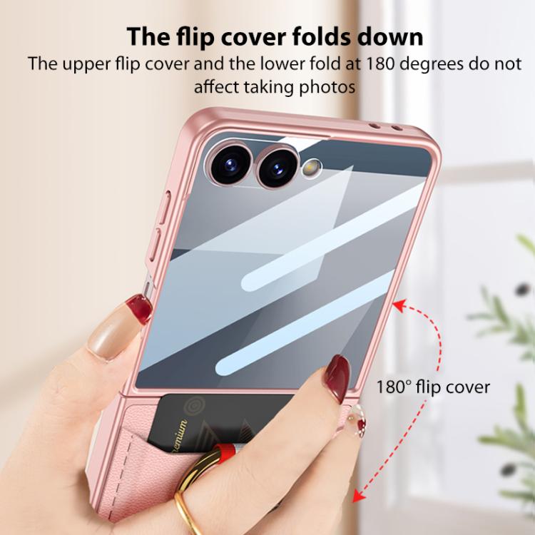 GKK Integrated Ultra-thin Leather Card Slots Phone Case with Ring Holder