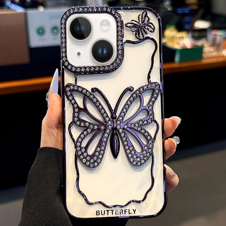 Hollow Butterfly Electroplating TPU Phone Case