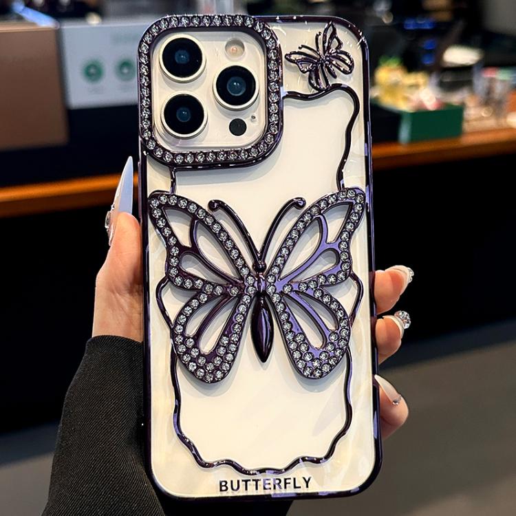Hollow Butterfly Electroplating TPU Phone Case