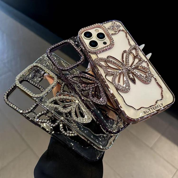 Hollow Butterfly Electroplating TPU Phone Case