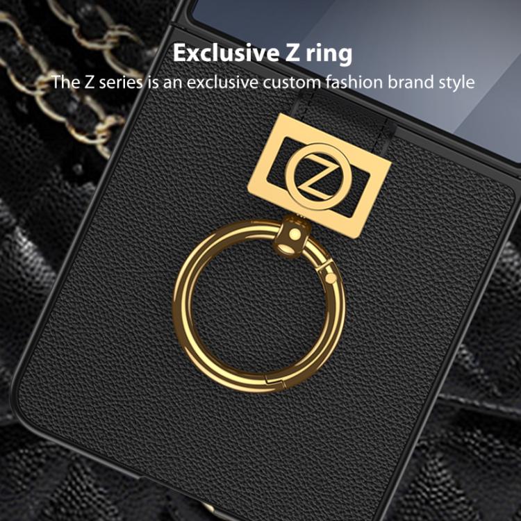 GKK Integrated Ultra-thin Plain Leather Phone Case with Z Ring